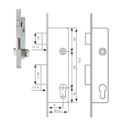 Cerradura monopunto 2210E