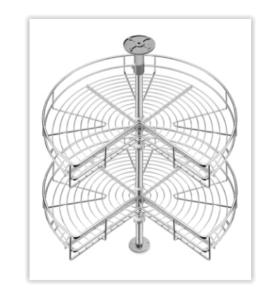 Bandeja giratoria 270° DELINIA para mueble de cocina rincón cromado 70 cm