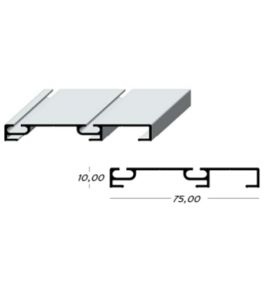 Kit Tirador Puerta Corredera Armario Plata mate 16 mm